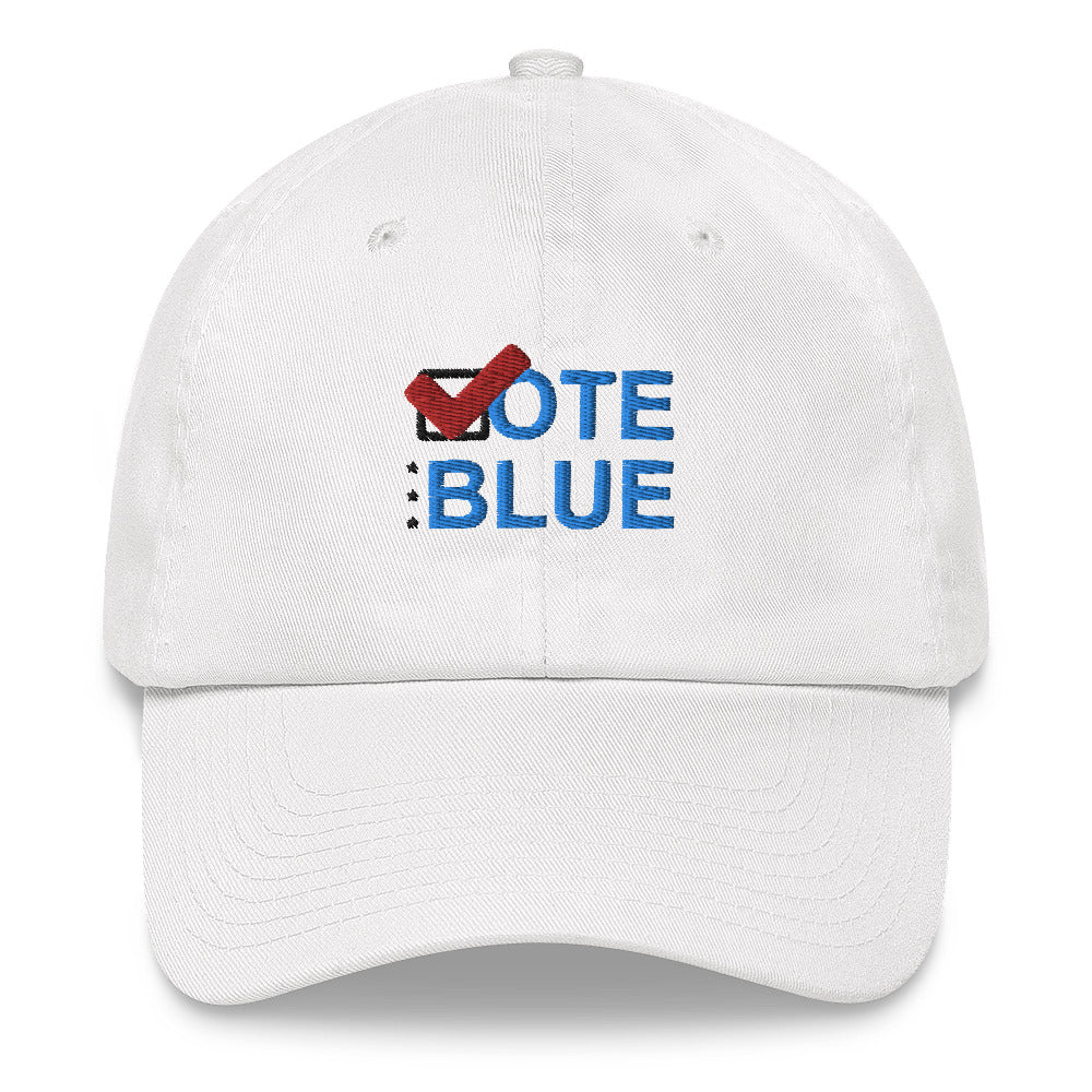 Vote Blue Embroidered Baseball Cap