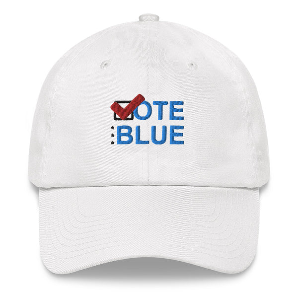 Vote Blue Embroidered Baseball Cap